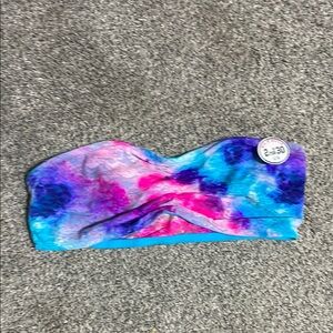 Colorful Tie-Dye Bandeau Top